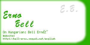 erno bell business card